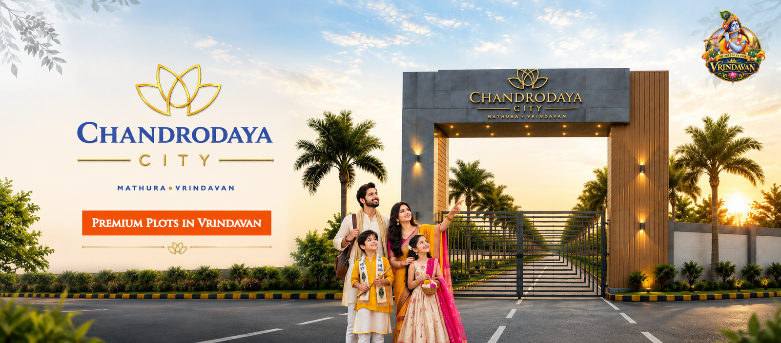 Chandrodaya City Entrance at Sunset