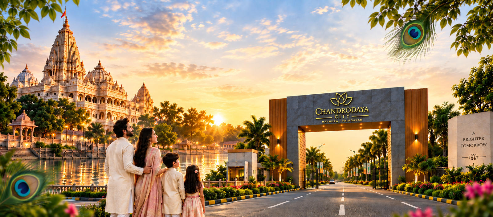 Golden Temple City Entrance at Sunset